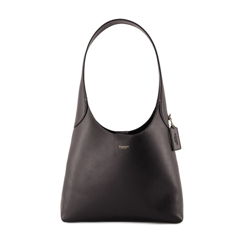 Coach Cowhide Leather Shoulder Bag — Black
