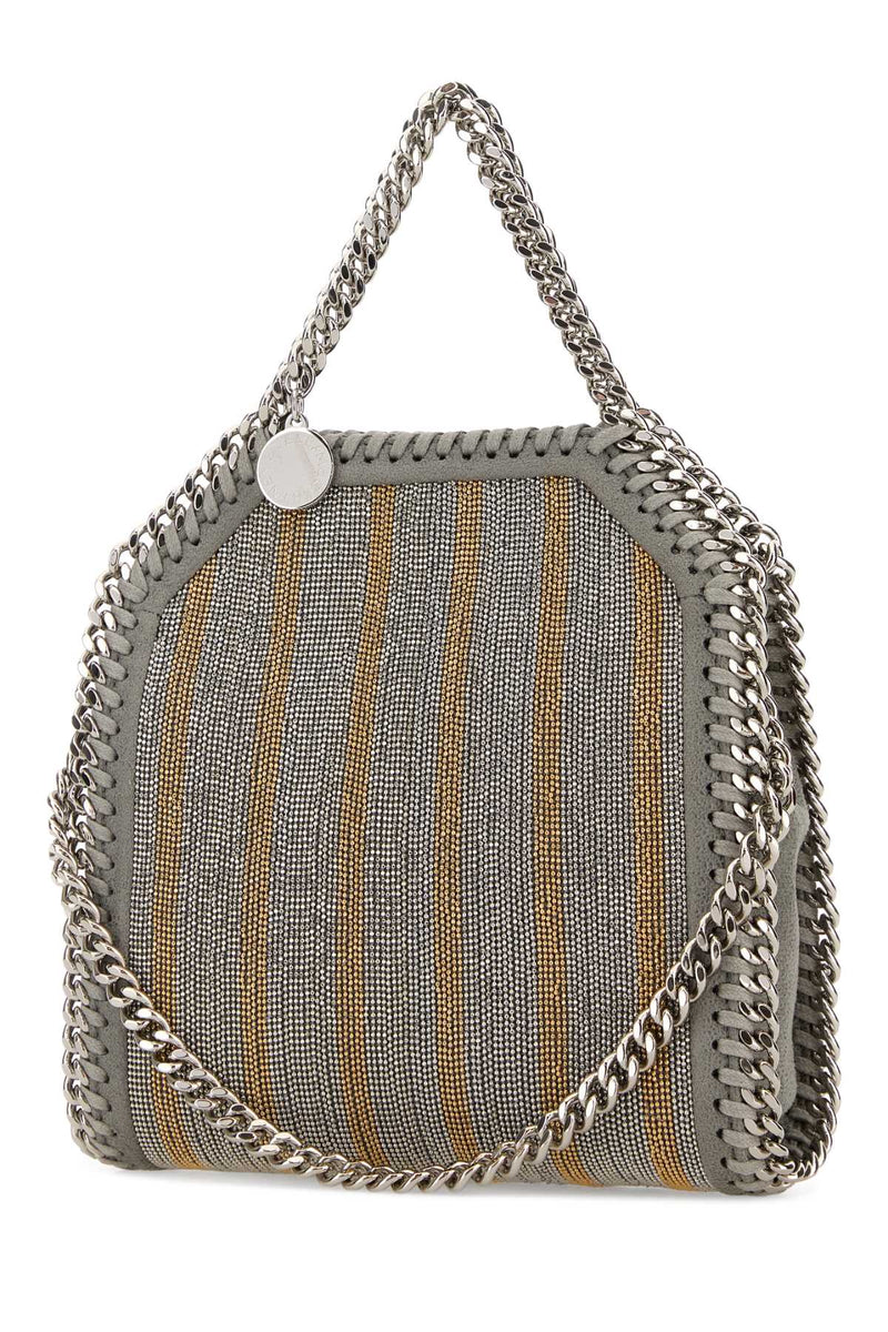 Stella Mccartney Chain-Trimmed Mesh Shoulder Bag — Gray