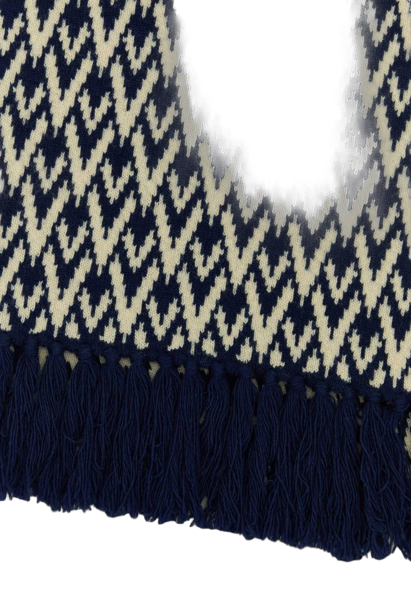 Valentino Garavani Scarf — Navy Exterior: Virgin Wool Scarfs