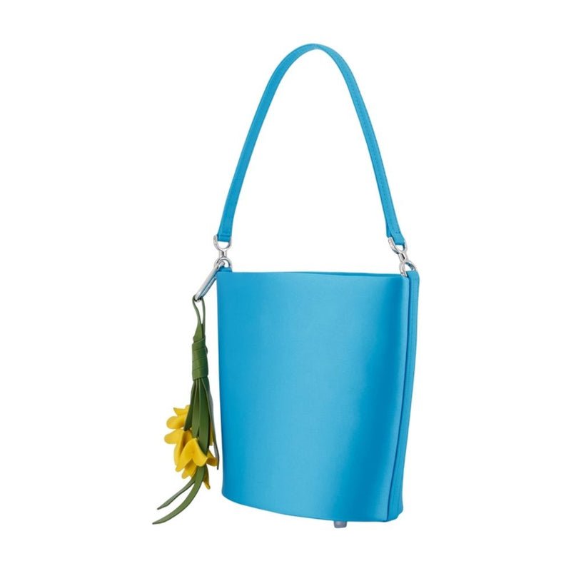 Self-Portrait Synthetic Bucket Bag — Blue