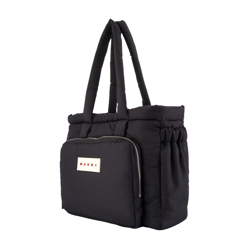 Marni Puffy Quilted Tote Bag — Black Synthetic