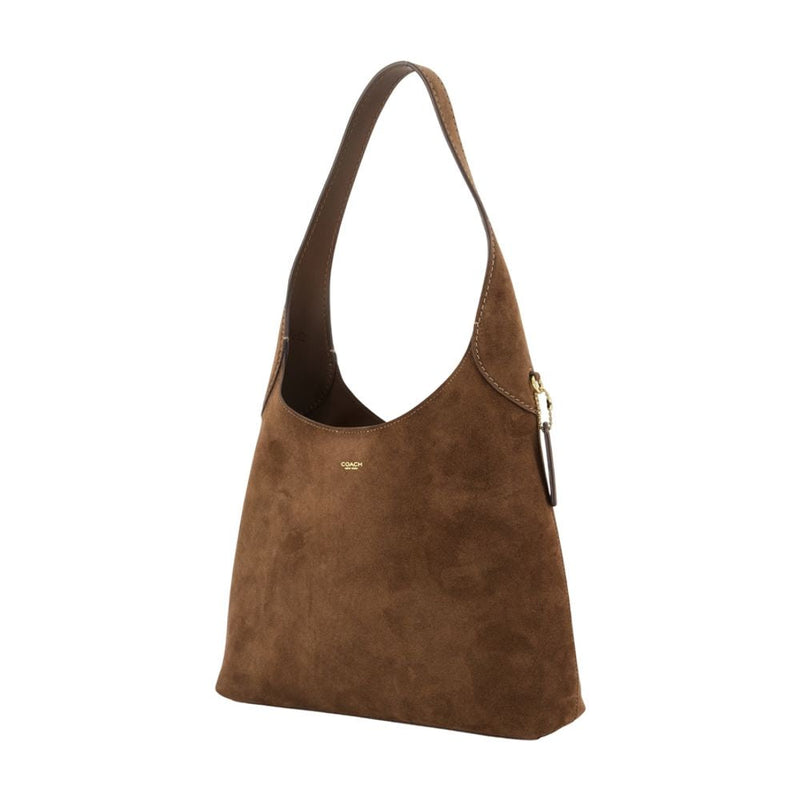 Coach Suede Shoulder Bag — Brown Cowhide