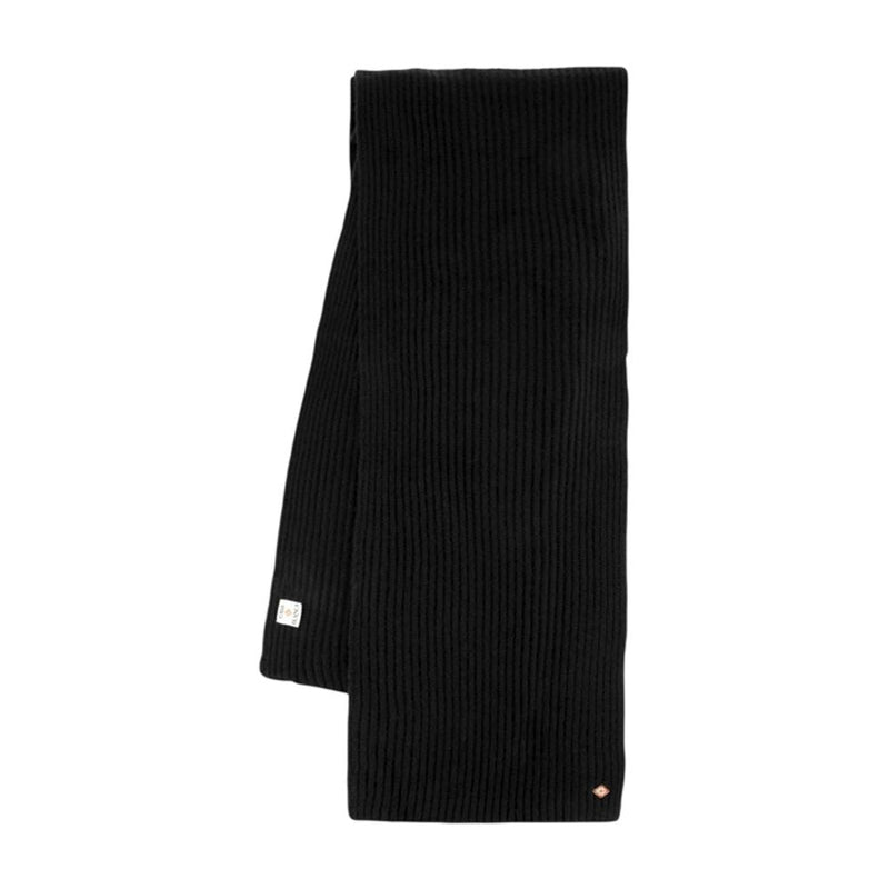 Casablanca Ribbed Wool Scarf — Black Scarfs