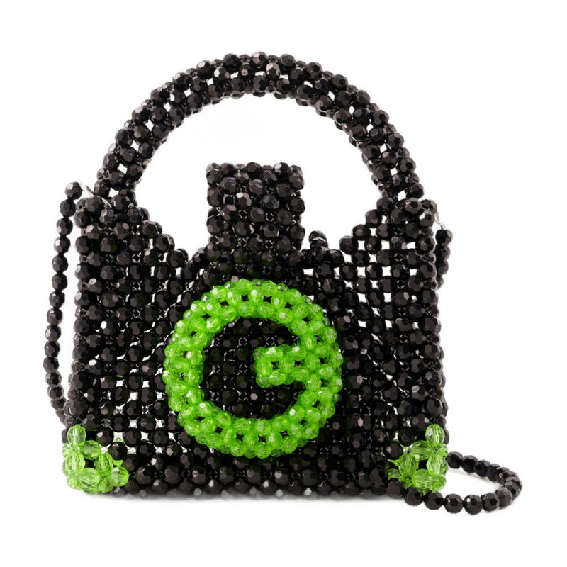 Germanier Beaded Top Handle Bag — Black Others