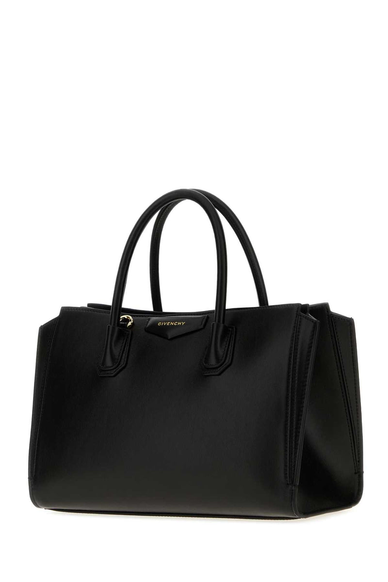 Givenchy Structured Leather Tote Bag — Black
