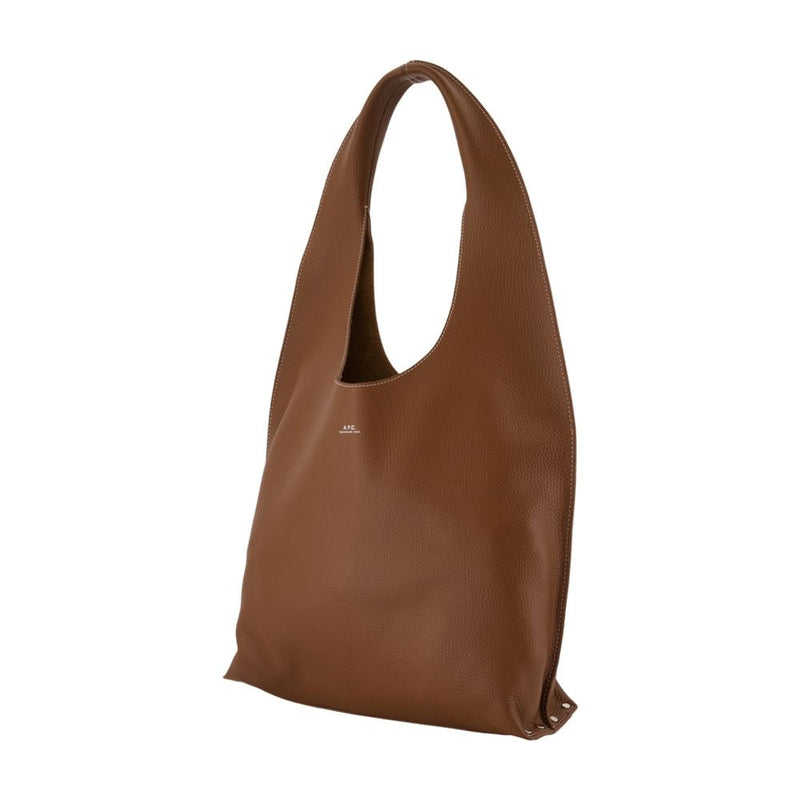 A.p.c. Le Neige Clou Shoulder Bag — Brown Cowhide