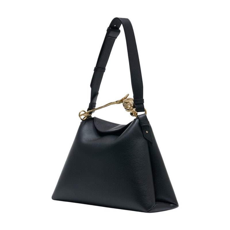 Erdem Bloom Shoulder Bag — Black Calfskin