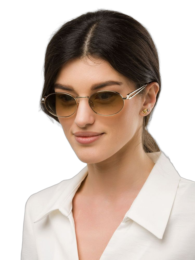 Furla Sfub30 Polished Rose Gold Metal Sunglasses —