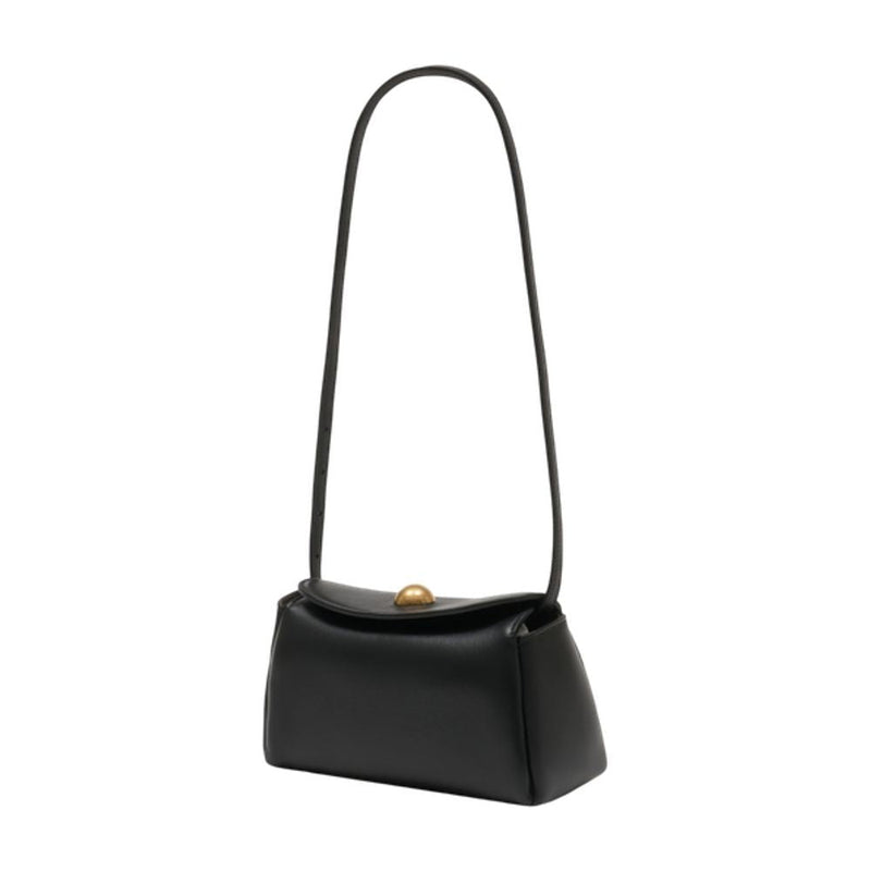 Ami Paris Mini Carrousel Shoulder Bag — Black Calfskin