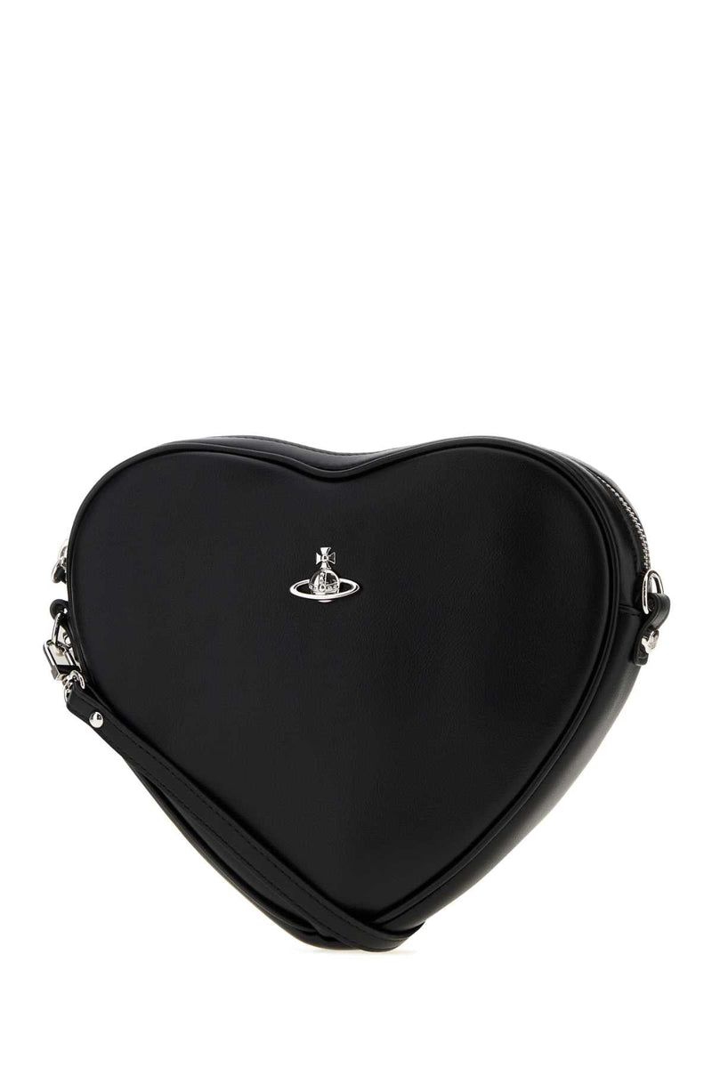 Vivienne Westwood Alexa Heart Crossbody Bag — Black