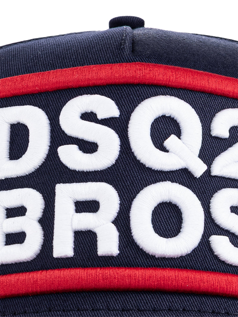 Dsquared2 Bcm098905c000013073 Logo-Embroidered Baseball Cap — Navy Cotton Caps