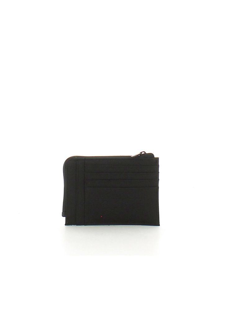 Piquadro Woody Sachet Wallet — Black Recycled Polyester