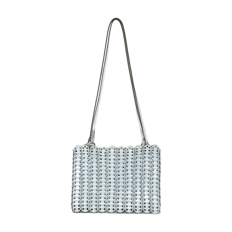Rabanne Studded Leather Shoulder Bag — Blue