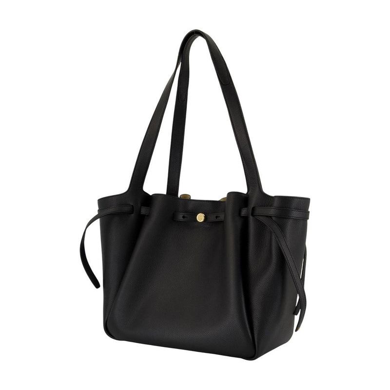 Tory Burch Romy Tote Bag — Black Cowhide