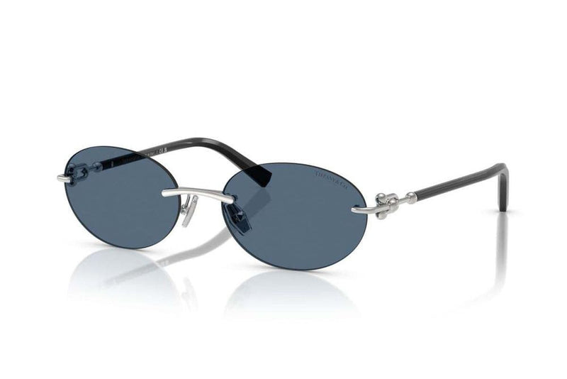 Tiffany Tf3104d Rimless Metal Sunglasses — Blue