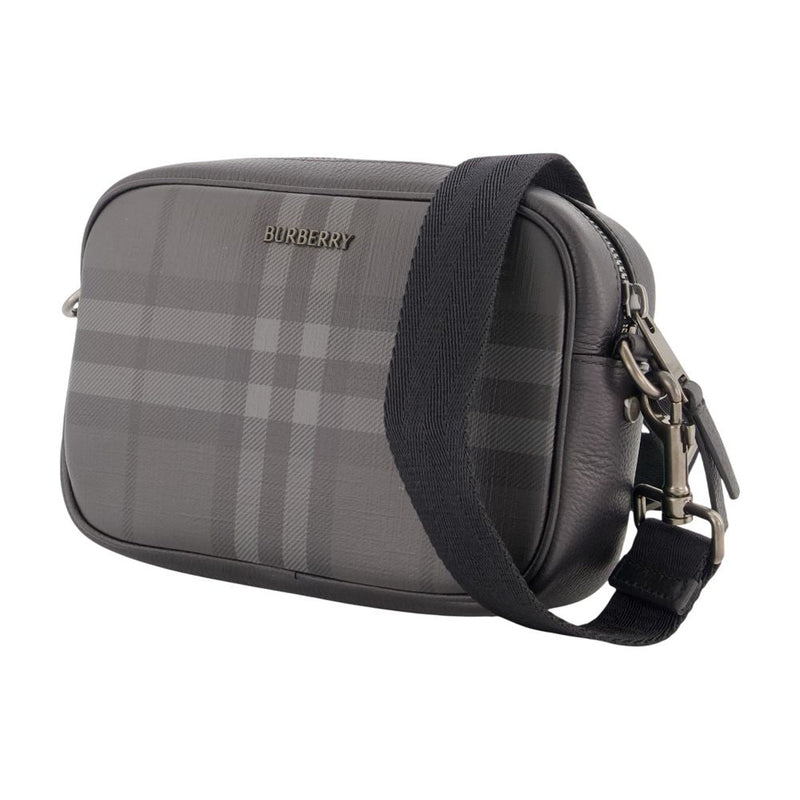 Burberry Mini City Crossbody Bag — Gray Synthetic