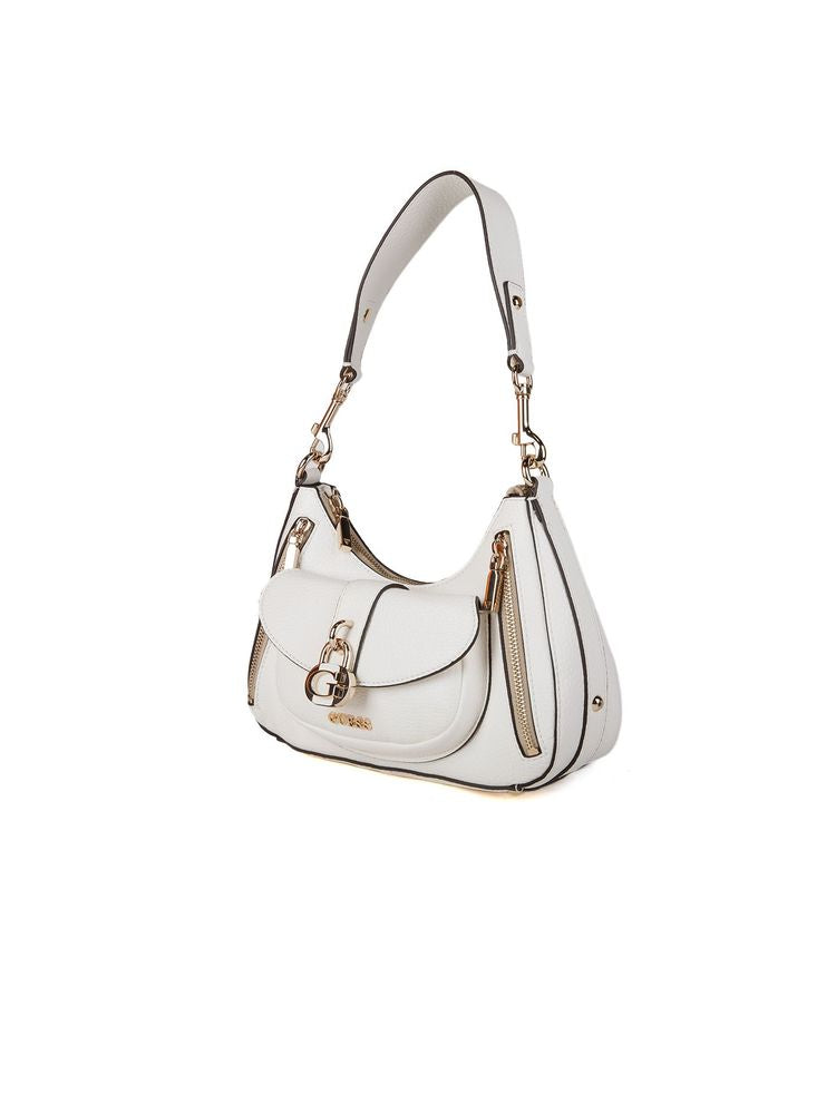 Guess Shoulder Bag — White Polyurethane