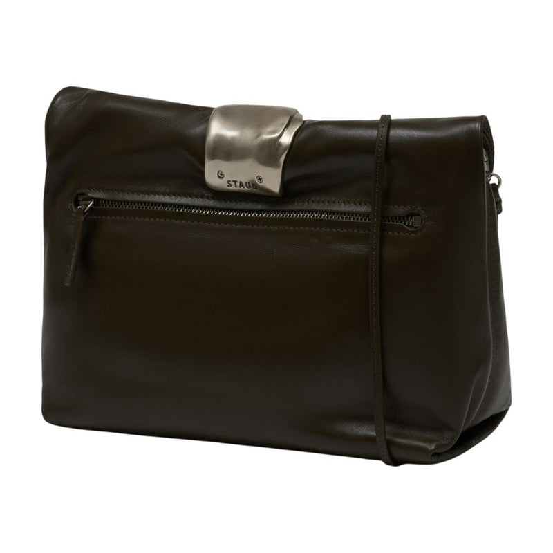Staud Cuff Clutch — Brown Calfskin