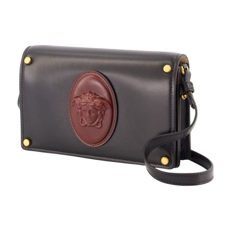 Versace Medusa Emblem Lambskin Wallet — Black