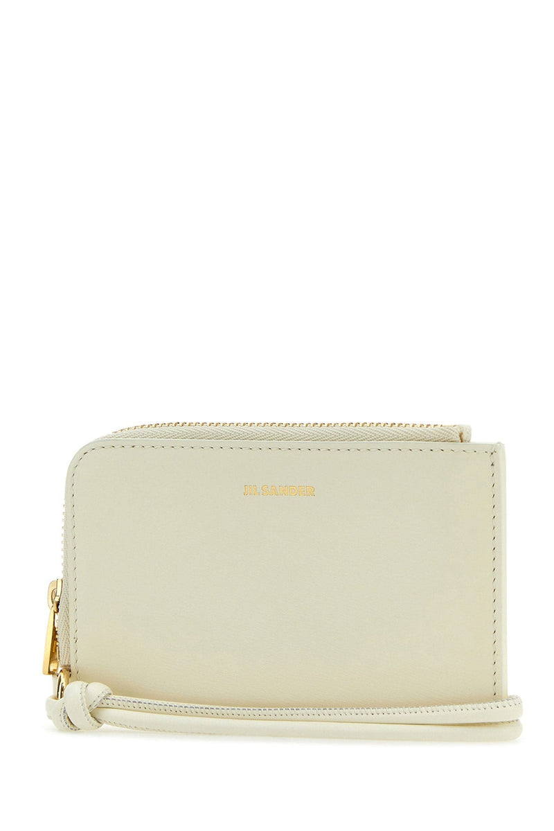 Jil Sander Metal Fibre Wallet — Beige