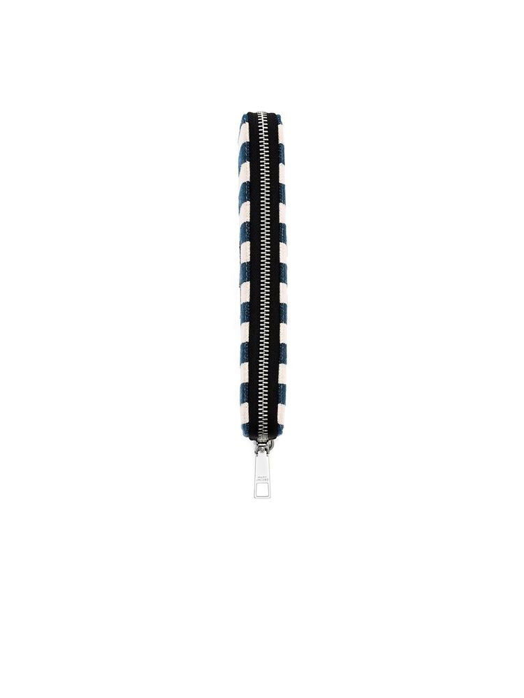 Marc Jacobs Striped Cotton Wallet — Navy