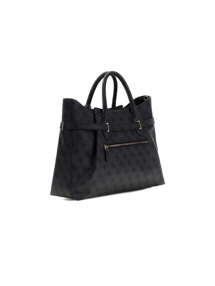 Guess Yesba Girlfriend Satchel — Black Polyurethane