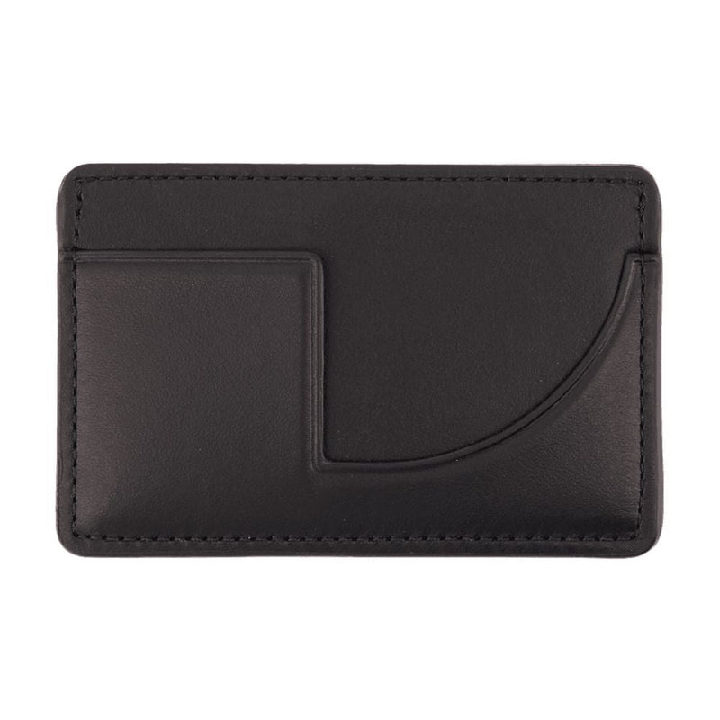 Patou Calfskin Leather Card Case — Black Cases