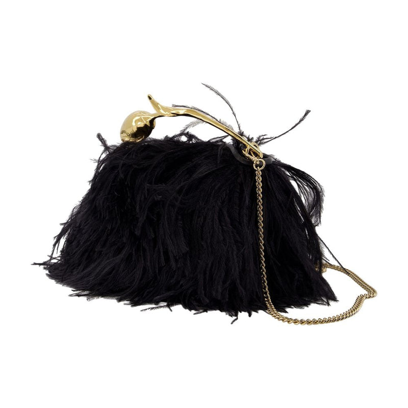 Erdem Mini Bloom Shoulder Bag — Black Calfskin