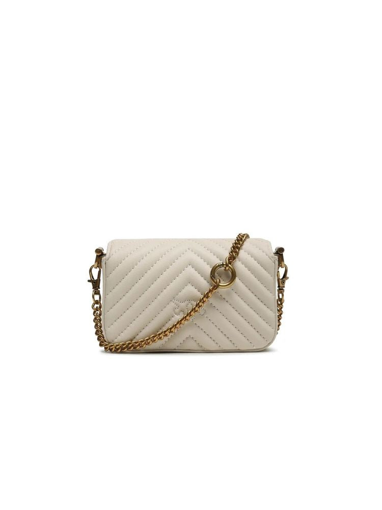 Pinko Love Mini Crossbody Bag — White Sheep Leathe