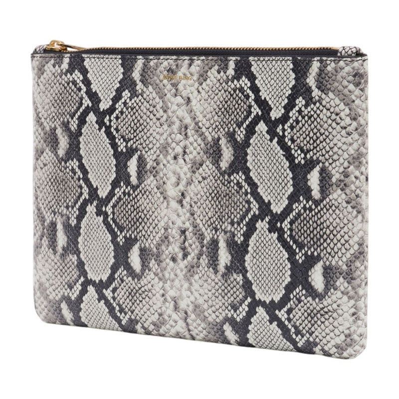 Anine Bing Elly Clutch — Gray Calfskin
