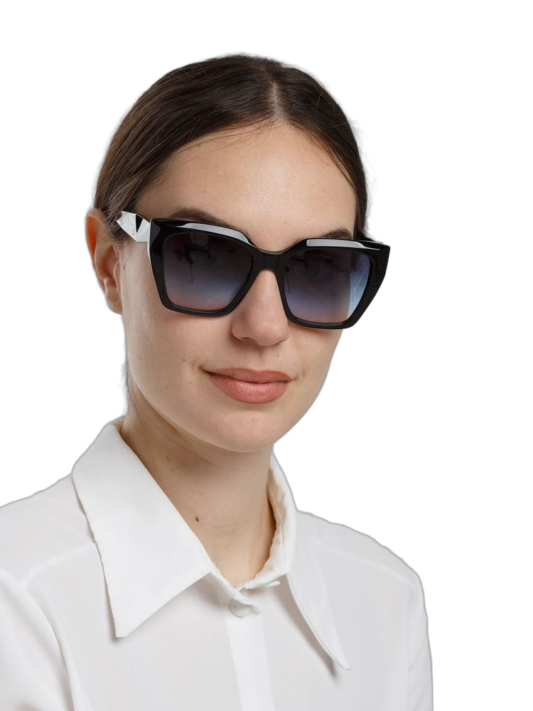Ana Hickmann Ah9489 Gradient-Lens Acetate Sunglasses — Black