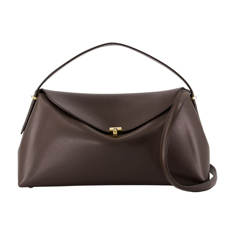 Toteme Structured Cowhide Top Handle Bag — Brown