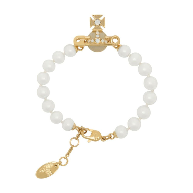 Vivienne Westwood Kitty Pearl Bracelet — Gold Metal Bracelets