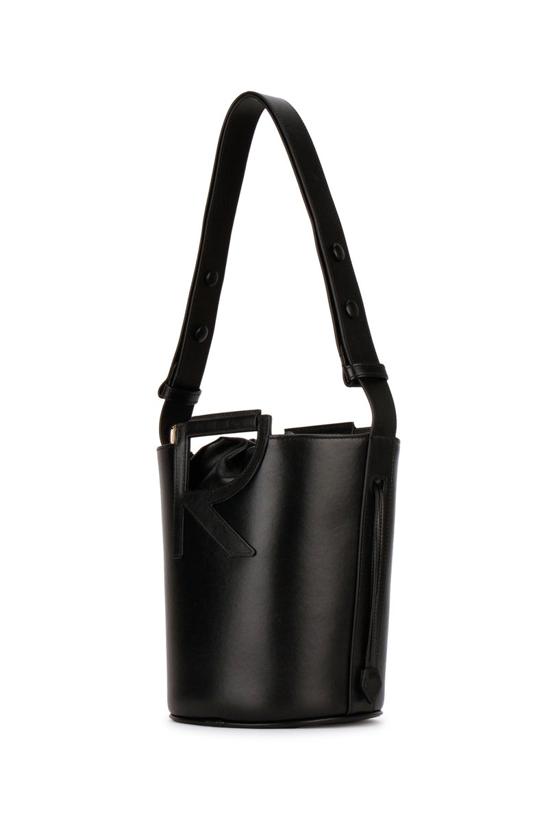 Roger Vivier Bucket Bag — Black Leather