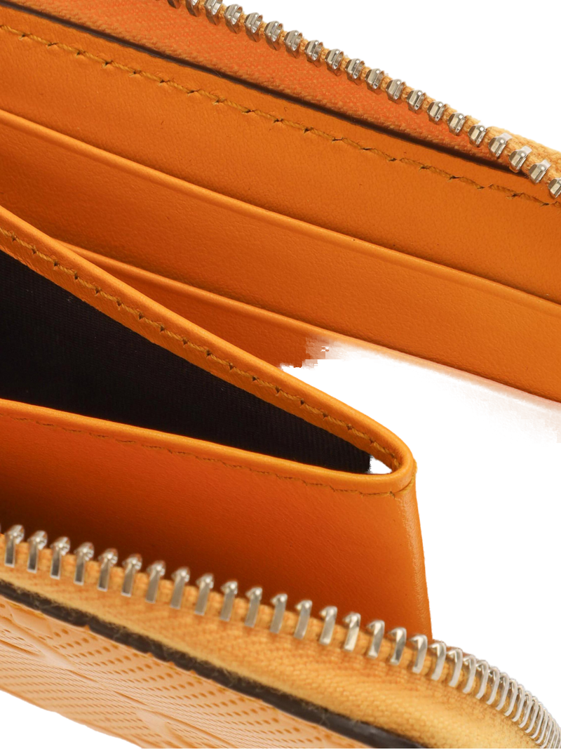 Gucci Gg Perforated Leather Wallet — Orange Accessories >
