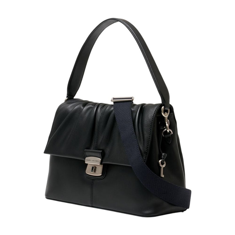 Marc Jacobs The Messenger Crossbody Bag — Black Lambskin