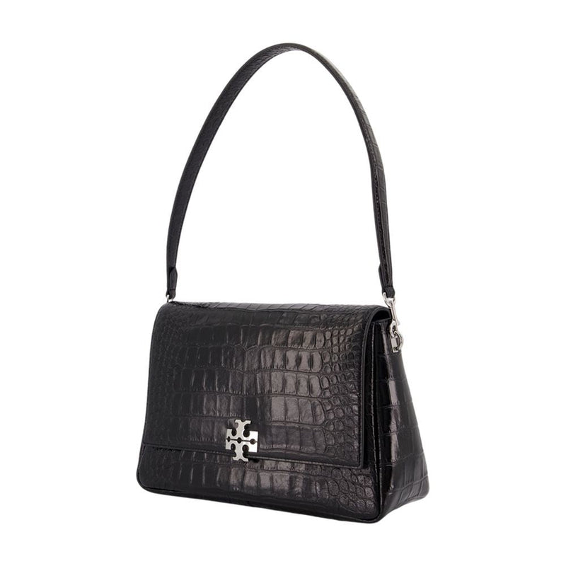 Tory Burch Charlie Shoulder Bag — Black Calfskin