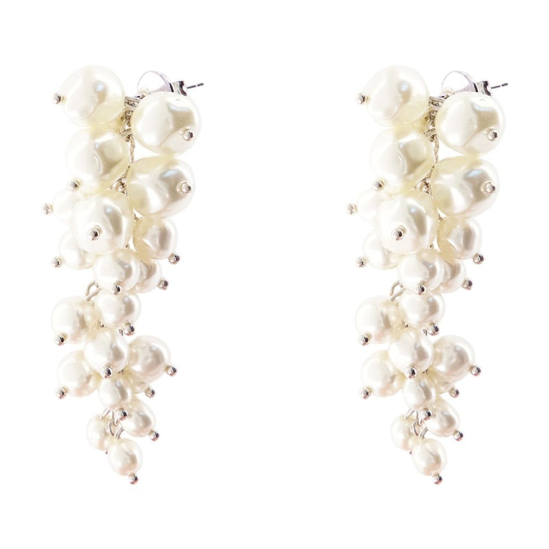 Simone Rocha Cluster Pearl Earrings — White Synthetic_pearls