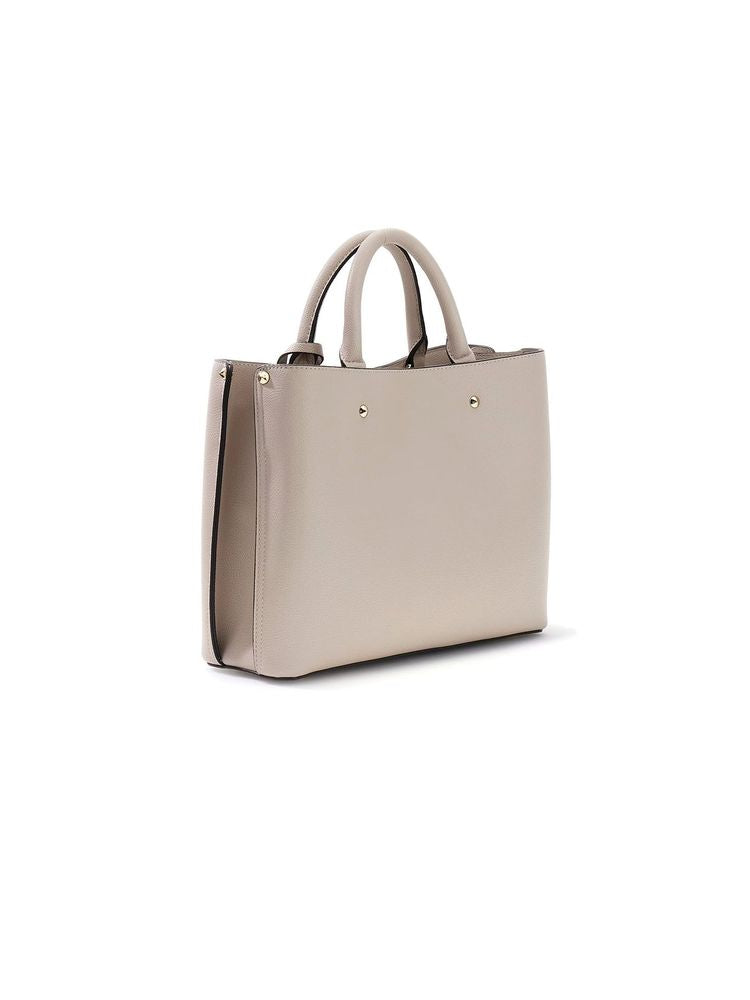 Guess Structured Polyurethane Shoulder Bag — Beige