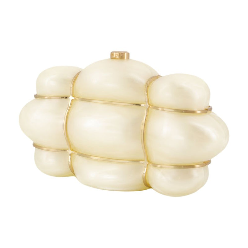 Cult Gaia Bolla Clutch — Ivory Acrylic