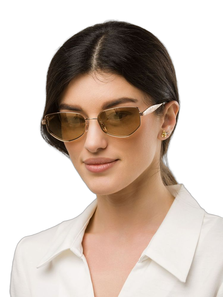 Just Cavalli Sjc200 Stainless Steel Sunglasses — Gold