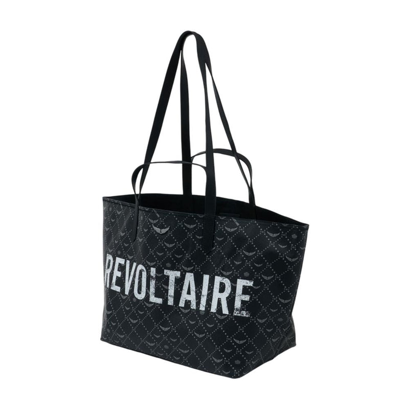 Zadig & Voltaire Quilted Logo Tote Bag — Black Synthetic