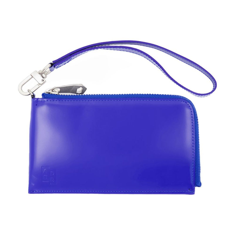 Ader Error Leather Wristlet Wallet — Blue Calfskin Accessories /