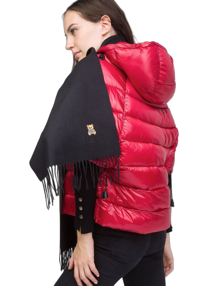 Moschino Lambswool Scarf — Black Scarfs