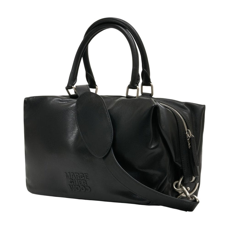 Marge Sherwood Dumpling Shoulder Bag — Black Lambskin