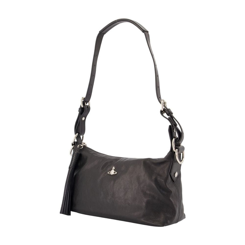 Vivienne Westwood Emma Shoulder Bag — Black Calfskin