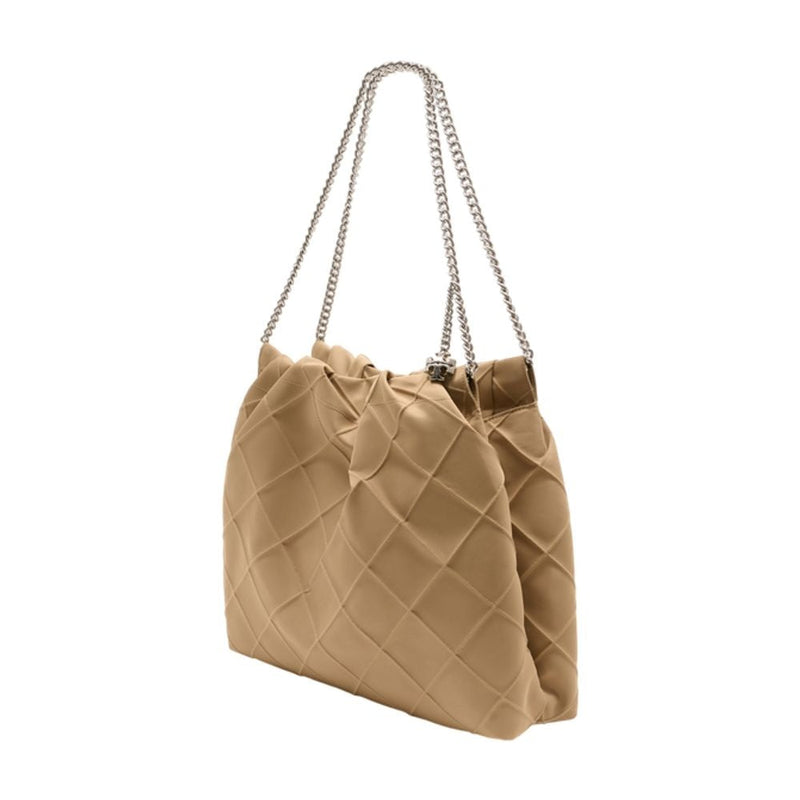 Tory Burch Fleming Shoulder Bag — Beige Synthetic