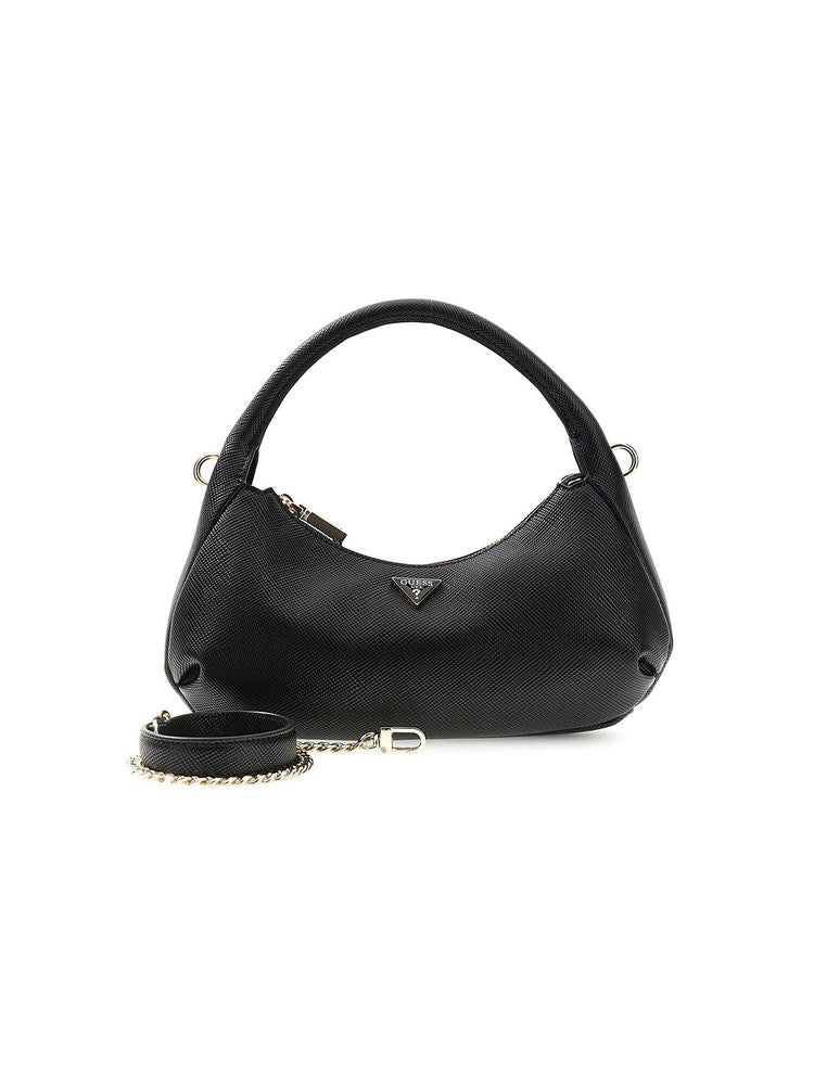 Guess Gilda Mini Hobo Bag — Black Polyurethane