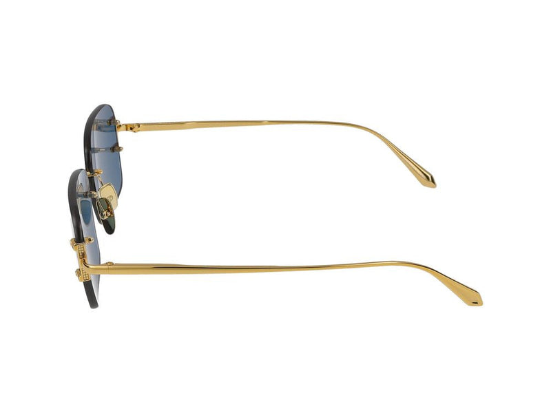 Linda Farrow Lfl1476 Sunglasses — Yellow Gold Titanium