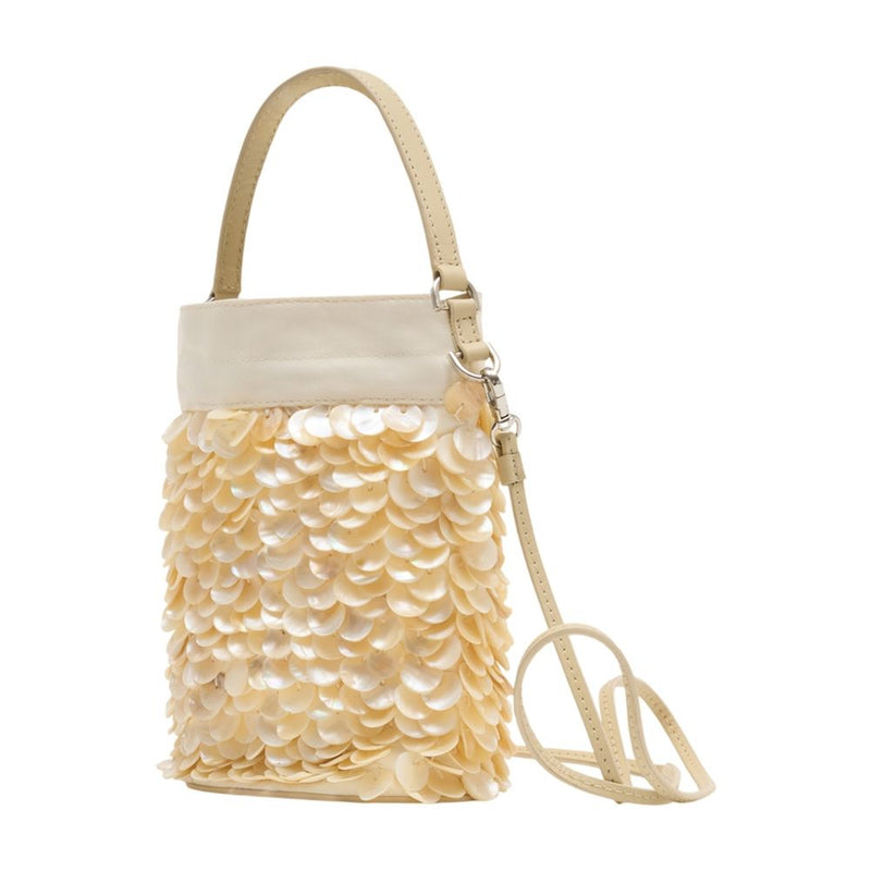 Staud Lila Mini Bag — Beige Pearls